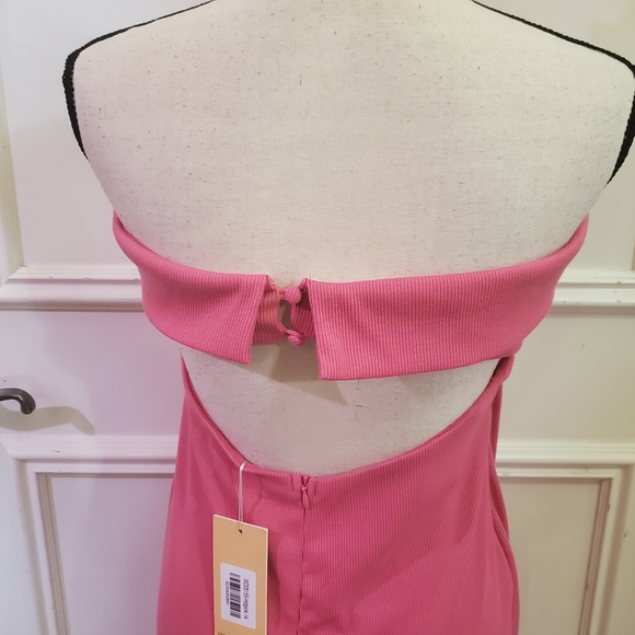Who I Am Pink Tube Dress with Side Split and Back Cutout, Size 14, NWT - Picture 11 of 16